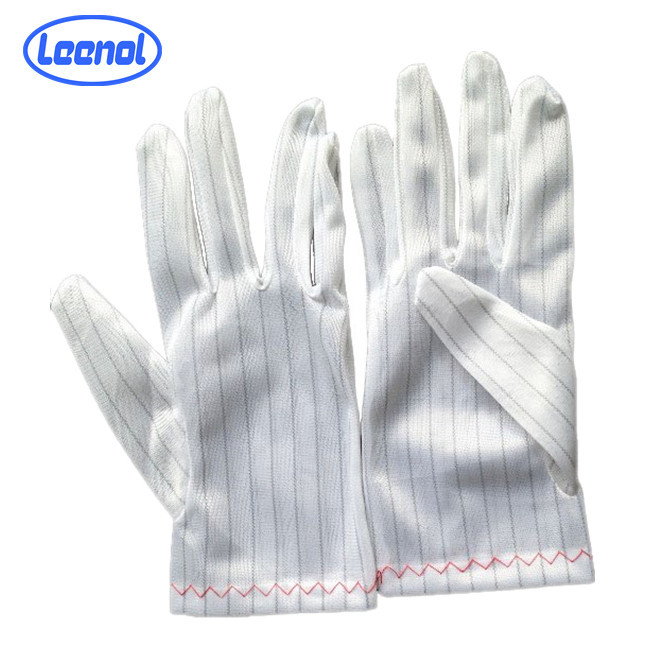 I guanti antistatici LN-8001 sono utilizzati nei guanti in poliestere ESD per le officine elettroniche